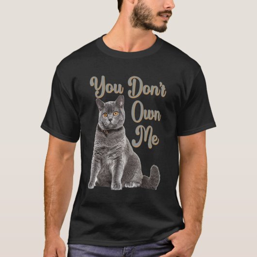 British Shorthair Short Hair Cat   Quote Mom Dad T-Shirt (Vorderseite)