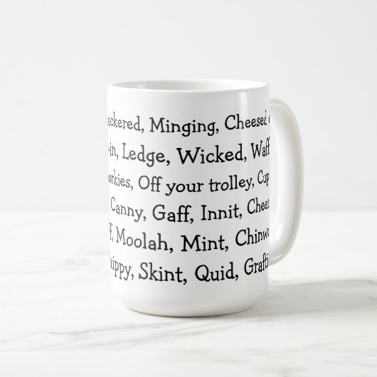 British Slang Kaffeetasse (VorderseiteRechts)