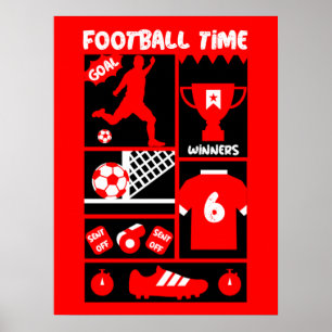 British Soccer Football Poster
