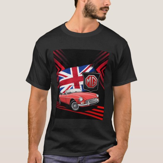 British Sports Car Mg Mgb Convertible T-Shirt (Vorderseite)