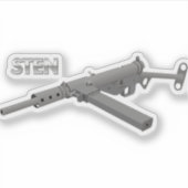 British Sten MKII Submachine Gun Aufkleber (Vorderseite)