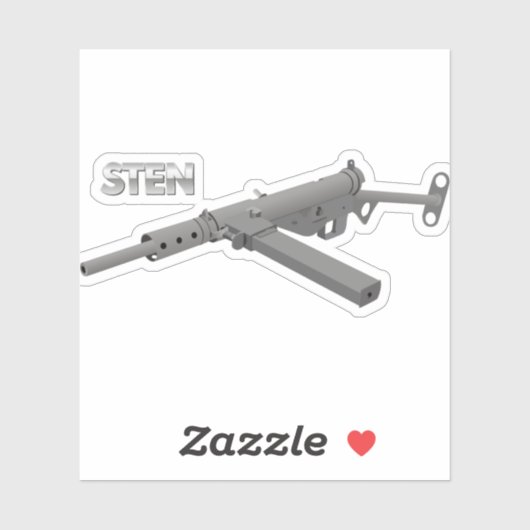 British Sten MKII Submachine Gun Aufkleber (Blatt)