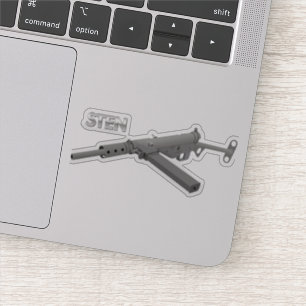 British Sten MKII Submachine Gun Aufkleber