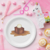 British Sticky Toffee Pudding Dessert Feinschmecke Pappteller (Party)