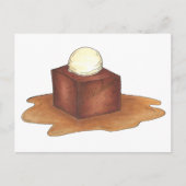 British Sticky Toffee Pudding Dessert Postkarte (Vorderseite)