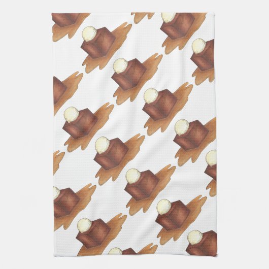 British Sticky Toffee Pudding England Feinschmecke Geschirrtuch (Vertikal)