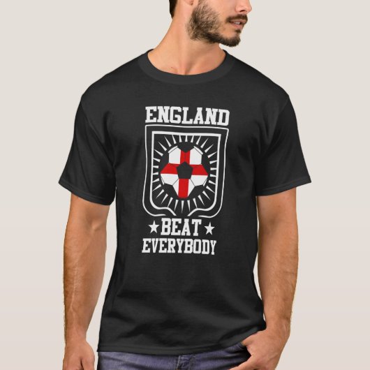 British Supporter England Beat Everybody Soccer P T-Shirt (Vorderseite)