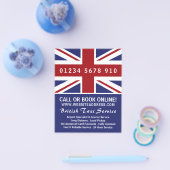 British Taxi Firm Flag with Price List Flyer (Einzeln)