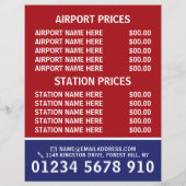 British Taxi Firm Flag with Price List Flyer (Hinten)