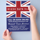 British Taxi Firm Flag with Price List Flyer (Hand)