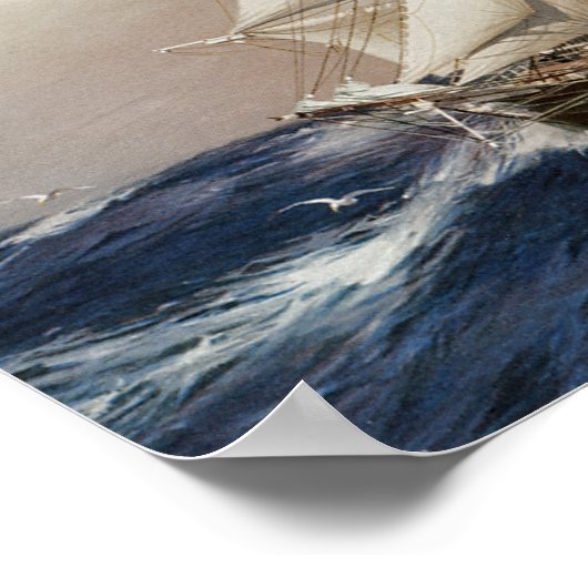 British Tea Clipper Thermopylaxe Poster (Ecke)