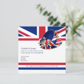 British Tea Party Einladung (Stehend Vorderseite)