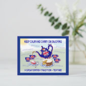 British Teatime ~ Postcard Postkarte (Stehend Vorderseite)