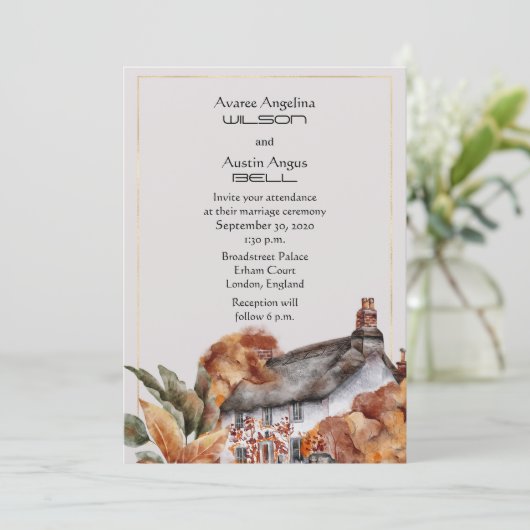 British Thatched Roof Wedding (Stehend Vorderseite)