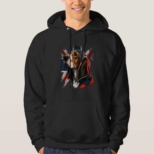 British UK Basset Hound on Great Britain Basset Ho Hoodie (Vorderseite)