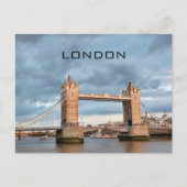 British UK London Tower Bridge Boats Travel Postkarte (Vorderseite)