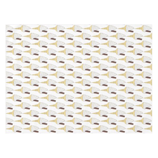British UK Soft Serve Ice Cream Van Vanilla Cone Tischdecke (Vorderseite (Horizontal))