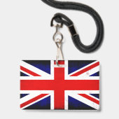 British Union Jack Flag Ausweis (Rückseite mit Lanyard)