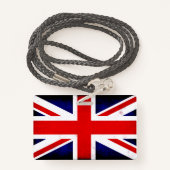 British Union Jack Flag Ausweis (Rückseite mit Schlüsselband)