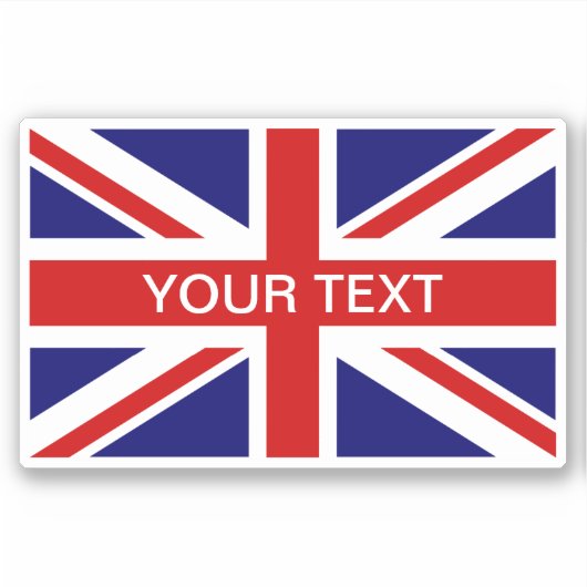 British Union Jack Flag custom vinyl sticker (Vorderseite)