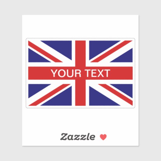 British Union Jack Flag custom vinyl sticker (Blatt)
