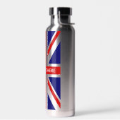 British Union Jack flag custom water bottle Trinkflasche (Links)