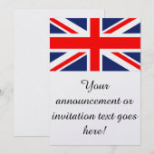 British Union Jack Flag Einladung (Vorne/Hinten)
