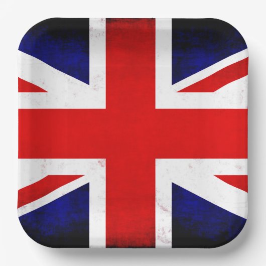 British Union Jack Flag Pappteller (Vorderseite)