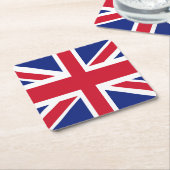 British Union Jack Flag Rechteckiger Pappuntersetzer (angewinkelt)