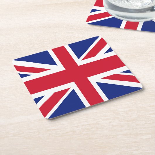 British Union Jack Flag Rechteckiger Pappuntersetzer (angewinkelt)