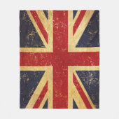 British Union Jack Flag Vintag Fleecedecke (Vorderseite)