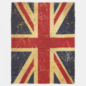 British Union Jack Flag Vintag Fleecedecke (Vorderseite)