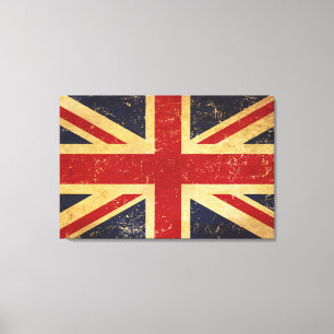 British Union Jack Flag Vintag Leinwanddruck