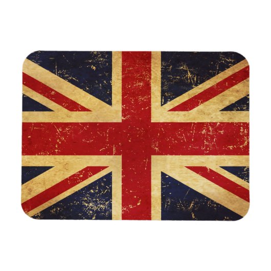British Union Jack Flag Vintag Magnet (Horizontal)