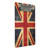 British Union Jack Flag Vintag Mini Klemmbrett (Schrägansicht)