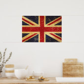 British Union Jack Flag Vintag Poster (Küche)