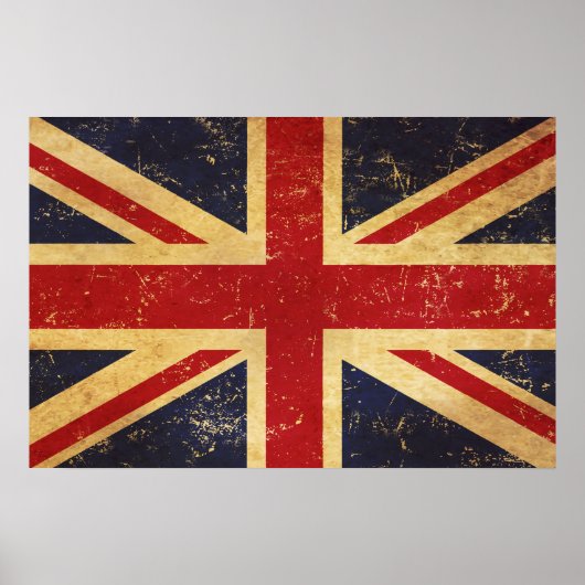 British Union Jack Flag Vintag Poster (Vorne)