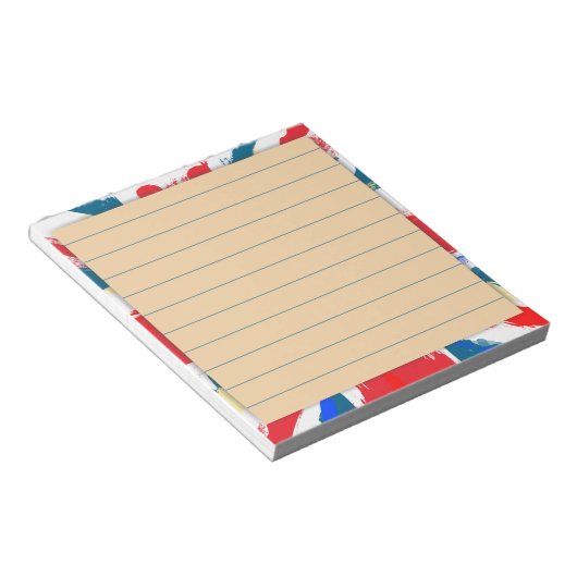 British Union Jack Flag Vintag Worin Notizblock (angewinkelt)