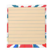 British Union Jack Flag Vintag Worin Notizblock (Vorderseite)