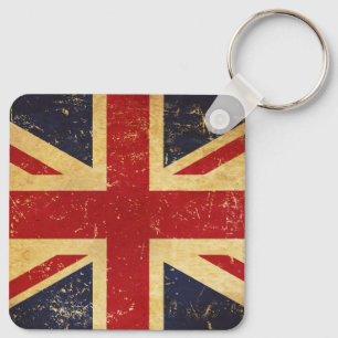 British Union Jack Flag Vintager Schlüsselanhänger