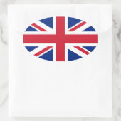 British Union Jack Ovaler Aufkleber (Tasche)