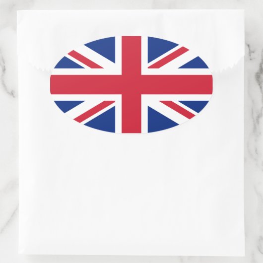 British Union Jack Ovaler Aufkleber (Tasche)