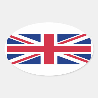 British Union Jack Ovaler Aufkleber