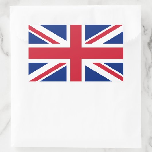 British Union Jack Rechteckiger Aufkleber (Tasche)