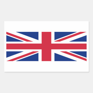 British Union Jack Rechteckiger Aufkleber