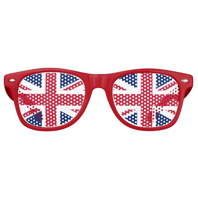 British Union Jack Retro Sunglasses Partybrille (Vorderseite)