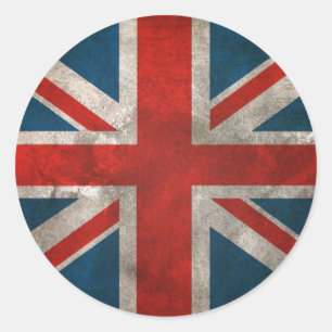 British Union Jack Runder Aufkleber