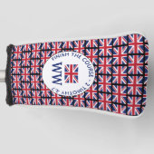 British Union Jack UK MONOGRAM Putter Golf Headcover (Vorderseite)