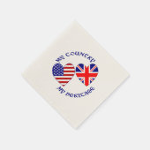 British USA Herzflags Country Heritage Serviette (Ecke)