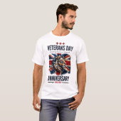 British Veterans Day Lion Union Jack Anniversary T T-Shirt (Vorne ganz)